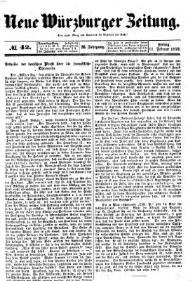 Neue Würzburger Zeitung Freitag 11. Februar 1859