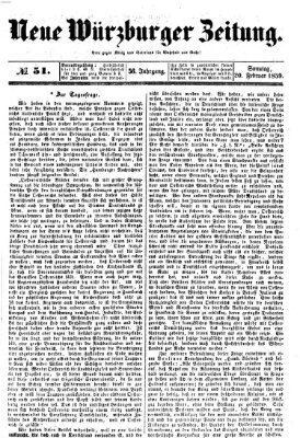 Neue Würzburger Zeitung Sonntag 20. Februar 1859