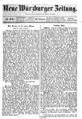 Neue Würzburger Zeitung Dienstag 22. Februar 1859