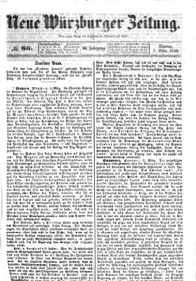 Neue Würzburger Zeitung Montag 7. März 1859