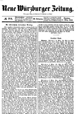 Neue Würzburger Zeitung Samstag 12. März 1859