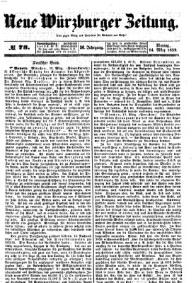 Neue Würzburger Zeitung Montag 14. März 1859