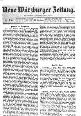 Neue Würzburger Zeitung Samstag 19. März 1859