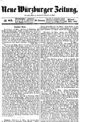 Neue Würzburger Zeitung Mittwoch 23. März 1859