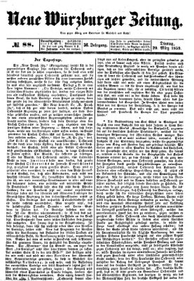 Neue Würzburger Zeitung Dienstag 29. März 1859