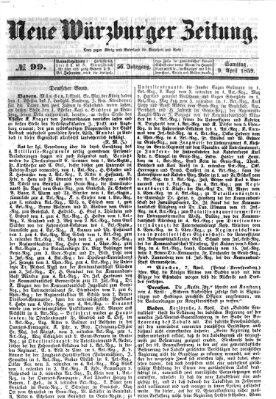 Neue Würzburger Zeitung Samstag 9. April 1859