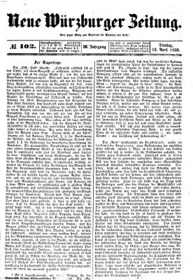 Neue Würzburger Zeitung Dienstag 12. April 1859