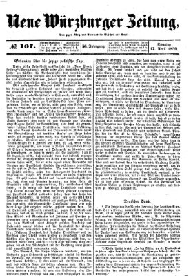 Neue Würzburger Zeitung Sonntag 17. April 1859