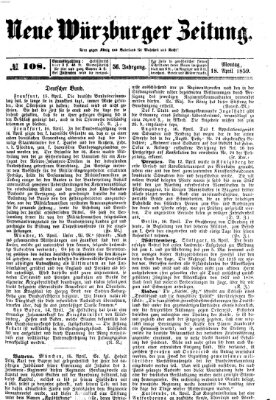 Neue Würzburger Zeitung Monday 18. April 1859