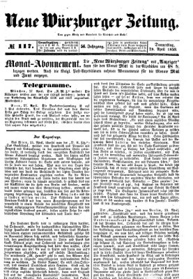 Neue Würzburger Zeitung Donnerstag 28. April 1859