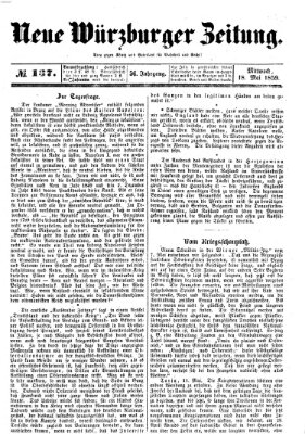 Neue Würzburger Zeitung Mittwoch 18. Mai 1859