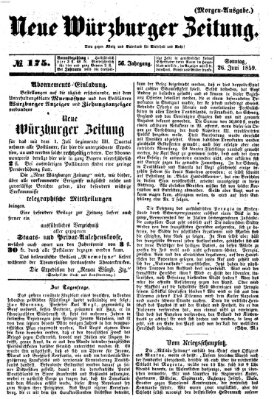 Neue Würzburger Zeitung Sonntag 26. Juni 1859