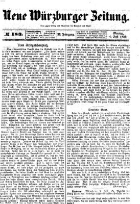 Neue Würzburger Zeitung Montag 4. Juli 1859