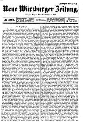 Neue Würzburger Zeitung Mittwoch 13. Juli 1859