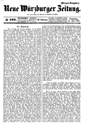 Neue Würzburger Zeitung Donnerstag 14. Juli 1859