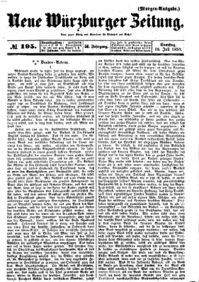 Neue Würzburger Zeitung Samstag 16. Juli 1859