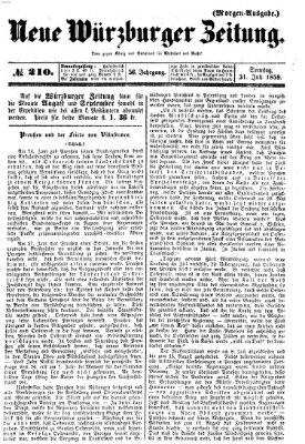 Neue Würzburger Zeitung Sonntag 31. Juli 1859