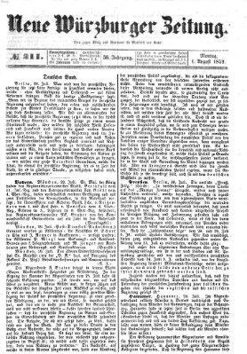 Neue Würzburger Zeitung Montag 1. August 1859