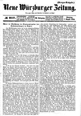 Neue Würzburger Zeitung Sonntag 7. August 1859