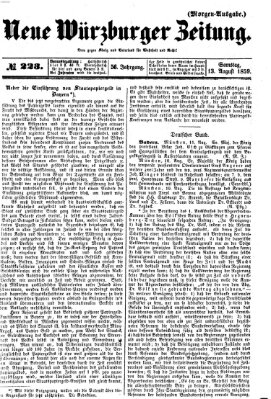 Neue Würzburger Zeitung Samstag 13. August 1859