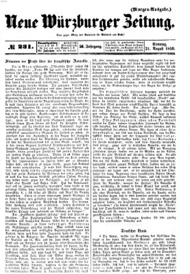 Neue Würzburger Zeitung Sonntag 21. August 1859