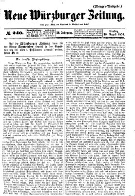 Neue Würzburger Zeitung Dienstag 30. August 1859