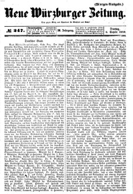 Neue Würzburger Zeitung Dienstag 6. September 1859