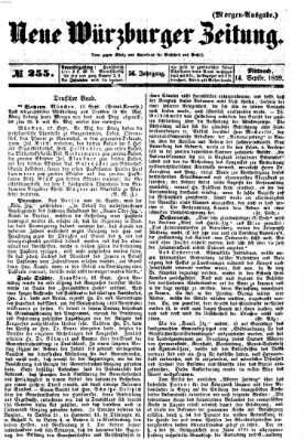 Neue Würzburger Zeitung Mittwoch 14. September 1859