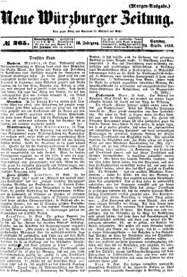 Neue Würzburger Zeitung Samstag 24. September 1859