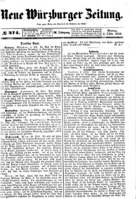 Neue Würzburger Zeitung Montag 3. Oktober 1859