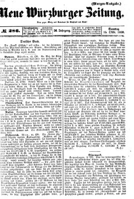 Neue Würzburger Zeitung Samstag 15. Oktober 1859