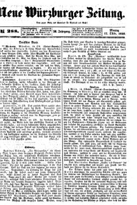 Neue Würzburger Zeitung Montag 17. Oktober 1859