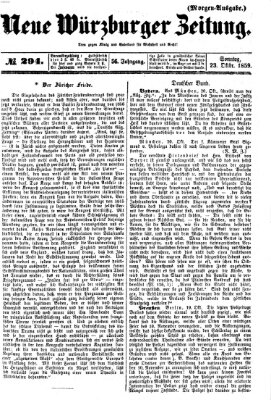 Neue Würzburger Zeitung Sonntag 23. Oktober 1859