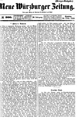 Neue Würzburger Zeitung Samstag 29. Oktober 1859