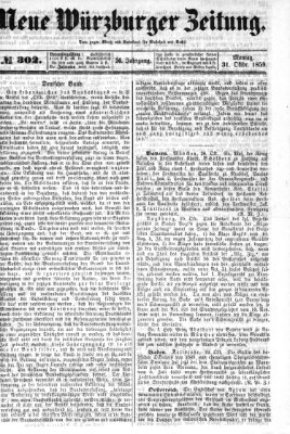 Neue Würzburger Zeitung Montag 31. Oktober 1859