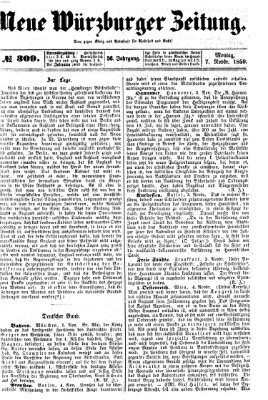 Neue Würzburger Zeitung Montag 7. November 1859