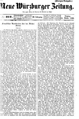 Neue Würzburger Zeitung Dienstag 15. November 1859