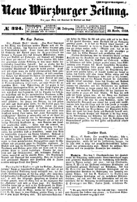 Neue Würzburger Zeitung Dienstag 22. November 1859