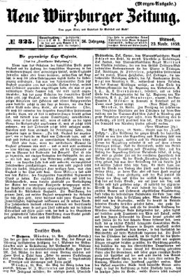 Neue Würzburger Zeitung Mittwoch 23. November 1859