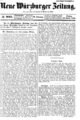 Neue Würzburger Zeitung Dienstag 29. November 1859