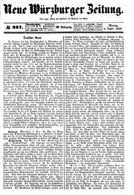 Neue Würzburger Zeitung Montag 5. Dezember 1859