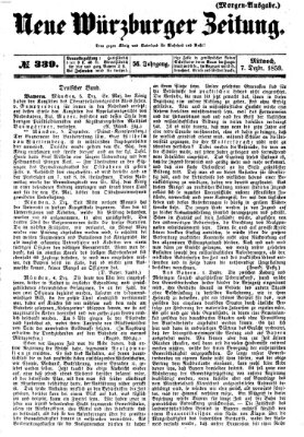 Neue Würzburger Zeitung Mittwoch 7. Dezember 1859