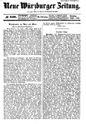 Neue Würzburger Zeitung Samstag 17. Dezember 1859