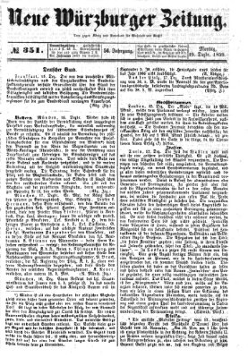 Neue Würzburger Zeitung Montag 19. Dezember 1859