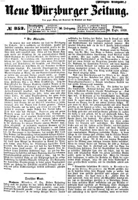 Neue Würzburger Zeitung Dienstag 20. Dezember 1859