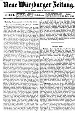 Neue Würzburger Zeitung Freitag 30. Dezember 1859