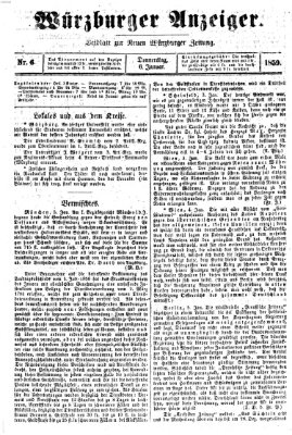 Würzburger Anzeiger (Neue Würzburger Zeitung) Donnerstag 6. Januar 1859