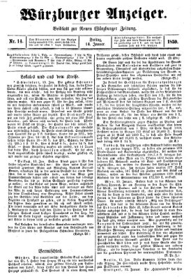 Würzburger Anzeiger (Neue Würzburger Zeitung) Freitag 14. Januar 1859