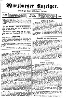 Würzburger Anzeiger (Neue Würzburger Zeitung) Sonntag 23. Januar 1859