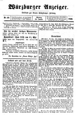 Würzburger Anzeiger (Neue Würzburger Zeitung) Montag 24. Januar 1859